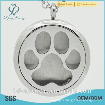 High polished cute paw magnetic Perfume locket wholesale 316L Stainless Steel perfume locket